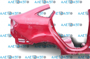 Quarter wing rear right Ford Fiesta 11-19 4d red, on the body