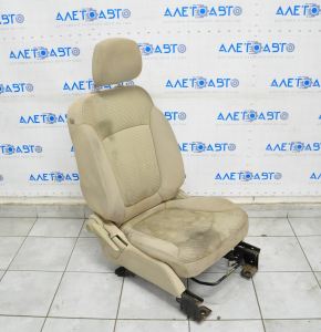 Passenger seat Dodge Journey 11-17 without airbag, mechanic, beige cloth, chemically treated, burnt