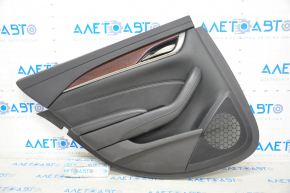 Door trim card rear left Cadillac CTS 14- leather black, pressed leather