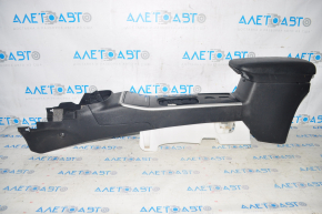 Central console armrest and cup holders Mitsubishi Outlander 16-18 rest, black, scratched