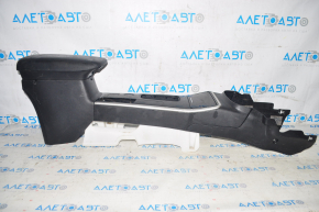 Central console armrest and cup holders Mitsubishi Outlander 16-18 rest, black, scratched