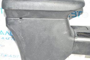 Central console armrest and cup holders Mitsubishi Outlander 16-18 rest, black, scratched