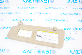 Left sun visor for Toyota Highlander 2008-2013, beige