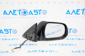Side mirror right Toyota Highlander 08-13 7 pins, heated, white, broken triangle mount