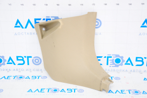 Front pillar trim lower right Toyota Highlander 08-13 beige, plastic turned white