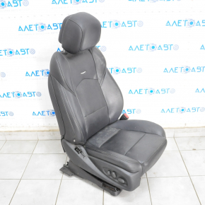 Passenger seat Cadillac CTS 14- with airbag, electric, leather black, emblem break