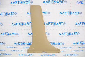 Center pillar trim lower left Toyota Highlander 08-13 beige, plastic turned white