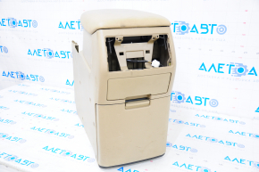 Console central armrest Toyota Highlander 08-13 beige, plastic turned white, scratches