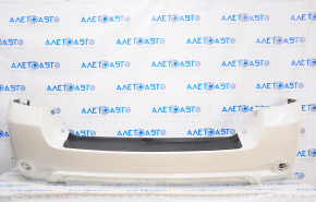 Rear bumper bare Toyota Highlander 08-10 white, cracked, rubbed, missing element