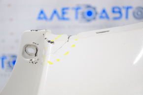 Rear bumper bare Toyota Highlander 08-10 white, cracked, rubbed, missing element