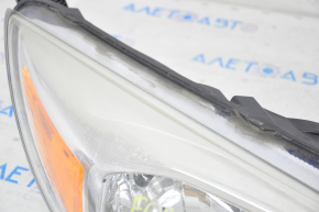 Headlight front right bare Ford Focus mk3 15-18 rest, halogen, light, spider web, for polishing, chrome is coming out, opened