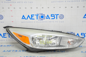 Headlight front right bare Ford Focus mk3 15-18 rest, halogen, light, spider web, for polishing, chrome is coming out, opened