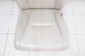 Passenger seat Toyota Highlander 08-10 with airbag, leather, beige, electric, cracks on leather