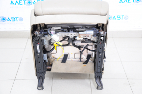 Passenger seat Toyota Highlander 08-10 with airbag, leather, beige, electric, cracks on leather