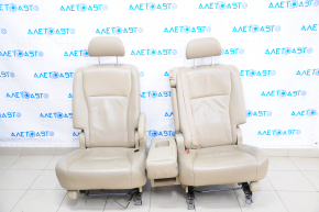 Rear row of seats 2nd row Toyota Highlander 08-13 leather, beige, worn leather