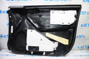 Door trim card front left Subaru Forester 14-15 SJ black with gray insert cloth, armrest leather, scratch, for dry cleaning