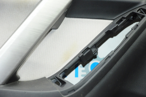 Door trim card front left Subaru Forester 14-15 SJ black with gray insert cloth, armrest leather, scratch, for dry cleaning