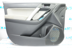 Door trim card front left Subaru Forester 14-15 SJ black with gray insert leather, armrest leather, for cleaning