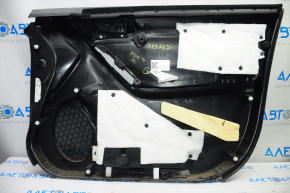 Door trim card front left Subaru Forester 14-15 SJ black with gray insert leather, armrest leather, for cleaning