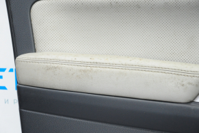 Door trim card front left Subaru Forester 14-15 SJ black with gray insert leather, armrest leather, for cleaning