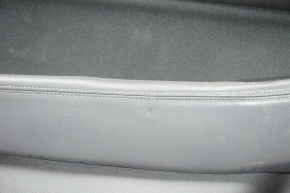 Door trim card front left Subaru Outback 15-16 black with black insert cloth, armrest leather, scratches, bump