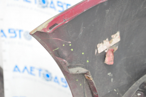 Rear bumper bare Ford Focus mk3 15-18 rest 5d, for parking sensors, red, pressed, break crepe, crack
