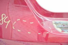 Rear bumper bare Ford Focus mk3 15-18 rest 5d, for parking sensors, red, pressed, break crepe, crack