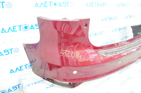 Rear bumper bare Ford Focus mk3 15-18 rest 5d, for parking sensors, red, pressed, break crepe, crack
