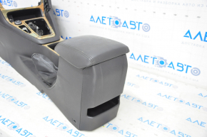 Central console armrest and cup holders Ford Focus mk3 15-18 rest, black, with light decorative overlays