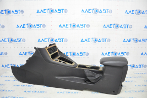 Central console armrest and cup holders Ford Focus mk3 15-18 rest, black, with light decorative overlays