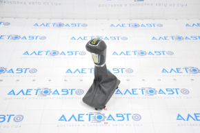 Gear knob Hyundai Santa FE Sport 13-16 leather black peeling chrome, scratches on leather