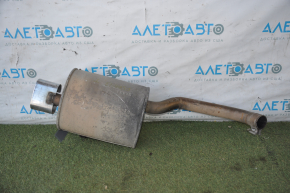 Muffler rear part with barrel Fiat 500 12-17 with chrome tip, dented