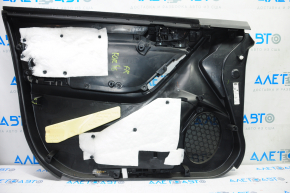 Door trim card front right Subaru Forester 14-15 SJ black with gray insert cloth, armrest leather, broken crepe