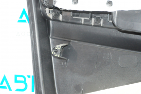 Door trim card front right Subaru Forester 14-15 SJ black with gray insert cloth, armrest leather, broken crepe