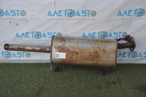 Rear muffler with barrel Nissan Sentra 13-19 without nozzle, rusty, dented