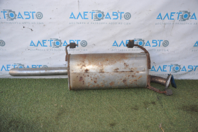 Rear muffler with barrel Nissan Sentra 13-19 without nozzle, rusty, dented