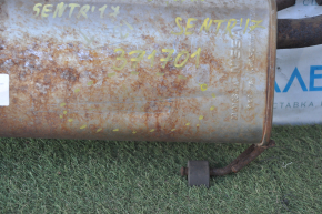 Rear muffler with barrel Nissan Sentra 13-19 without nozzle, rusty, dented
