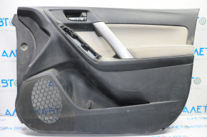 Door trim card front right Subaru Forester 14-15 SJ black with gray insert cloth, armrest cloth, broken crepe, scratches, for dry cleaning
