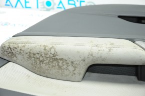 Door trim card front right Subaru Forester 14-15 SJ black with gray insert leather, armrest leather, for cleaning, broken fastener