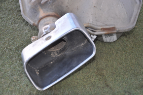 Muffler rear part with barrel left Dodge Challenger 09-14 3.6 with chrome tip