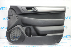 Door trim card front right Subaru Legacy 15-18 black with black insert cloth, armrest leather, gray molding structure, tear
