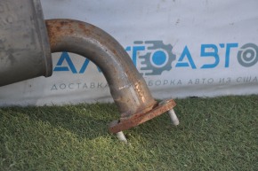 Muffler rear part with barrel right Toyota Camry v55 15-17 3.5 usa dented, rusty