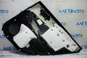 Door trim card rear left Subaru Outback 15-16 black with black insert cloth, armrest leather, gray molding structure