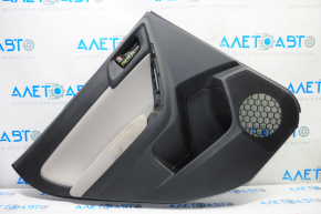 Door trim card rear left Subaru Forester 14-15 SJ black with gray insert cloth, armrest cloth, broken crepe, for dry cleaning, scratch