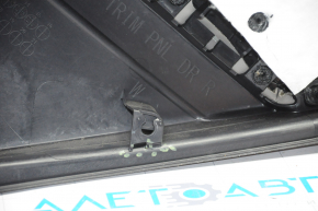Door trim card rear left Subaru Forester 14-15 SJ black with gray insert cloth, armrest leather, broken crepe