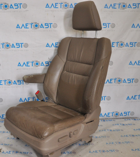 Driver's seat Honda CRV 12-12 with airbag, electric, gray leather, dry-cleanable