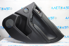 Door trim card rear right Subaru Forester 14-15 SJ black with black insert leather, armrest leather, harman kardon, scratches, breakage of fastener