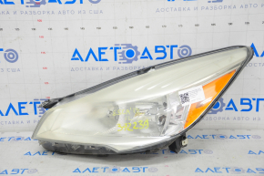 Headlight front left bare Ford Escape MK3 13-16 prerest, halogen, spider web, for polishing
