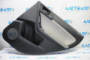Door trim card rear right Subaru Forester 14-15 SJ black with gray insert cloth, armrest leather, dry-cleanable