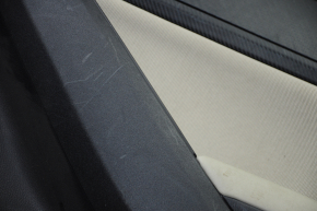 Door trim card rear right Subaru Impreza 17-23 black with beige insert cloth, armrest leather, molding under carbon, scratches